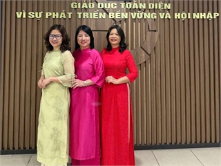 Nữ đoàn viên Công đoàn bộ phận Khoa học cơ bản hưởng ứng “Tuần lễ áo dài” năm 2026