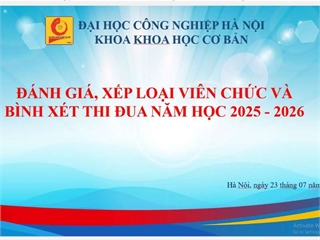 Khoa Khoa học cơ bản đánh giá, xếp loại chất lượng và bình xét thi đua năm học 2025–2026