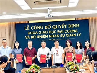 Khoa Giáo dục đại cương tổ chức Hội nghị công bố quyết định thành lập Khoa, bổ nhiệm và giao nhiệm vụ cán bộ lãnh đạo