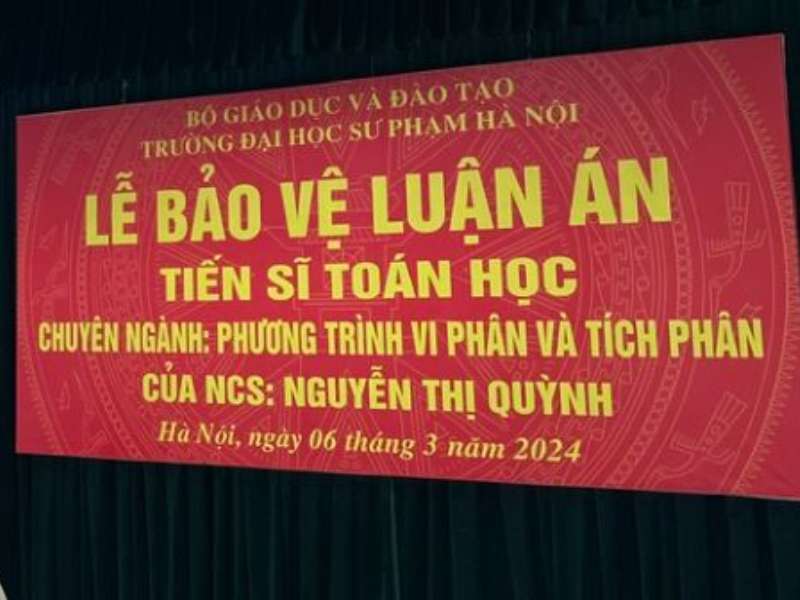 NCS Nguyễn Thị Quỳnh bảo vệ thành công luận án Tiến sĩ