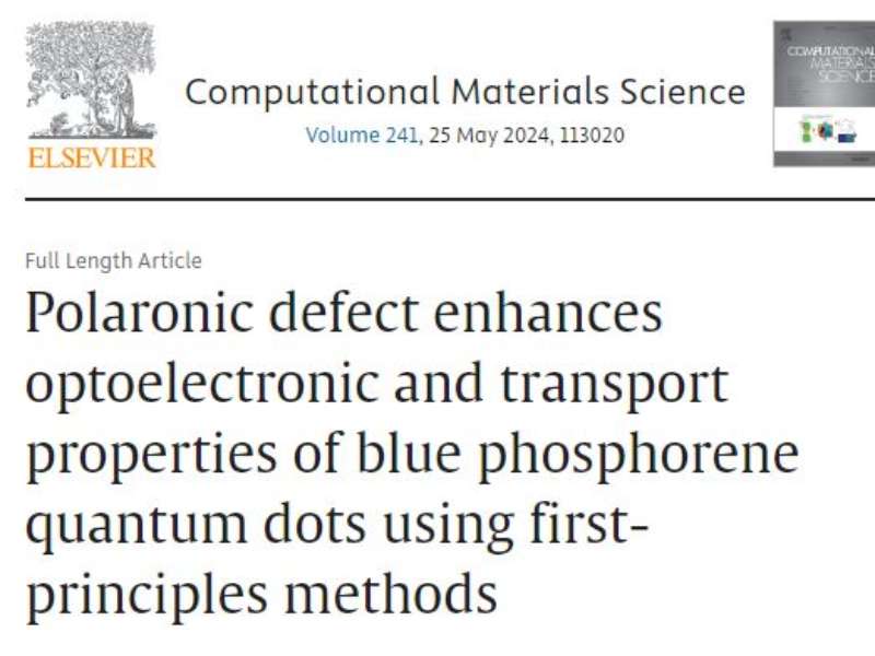 Polaronic defect enhances optoelectronic and transport properties of blue phosphorene quantum dots using first-principles methods