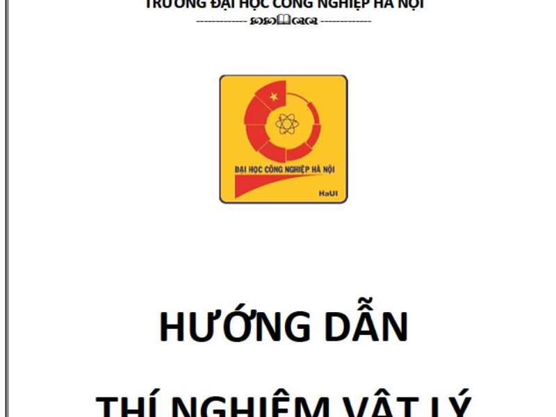 Nghiệm thu cấp cơ sở sách: Hướng dẫn thí nghiệm Vật lý