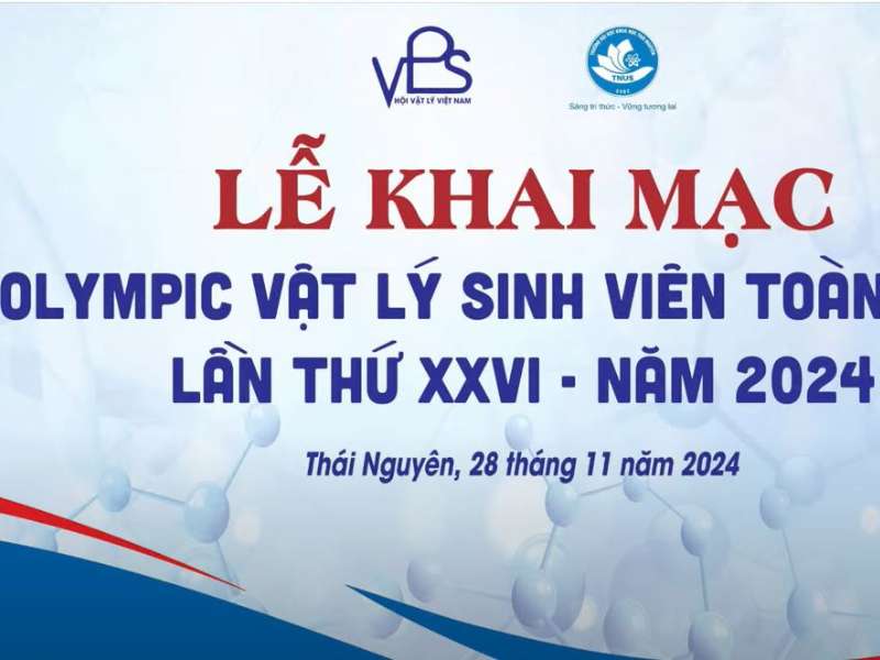 Đội tuyển olympic Vật lý của trường Đại học Công nghiệp Hà Nội tham dự lễ khai mạc Olympic Vật lý sinh viên toàn quốc lần thứ XXVI