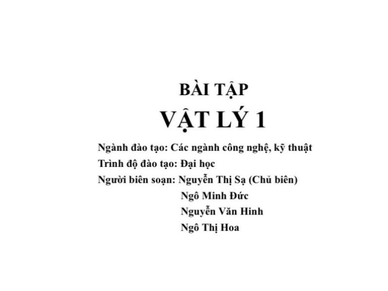 Nghiệm thu tài liệu tham khảo “Bài tập Vật lý 1” cấp trường