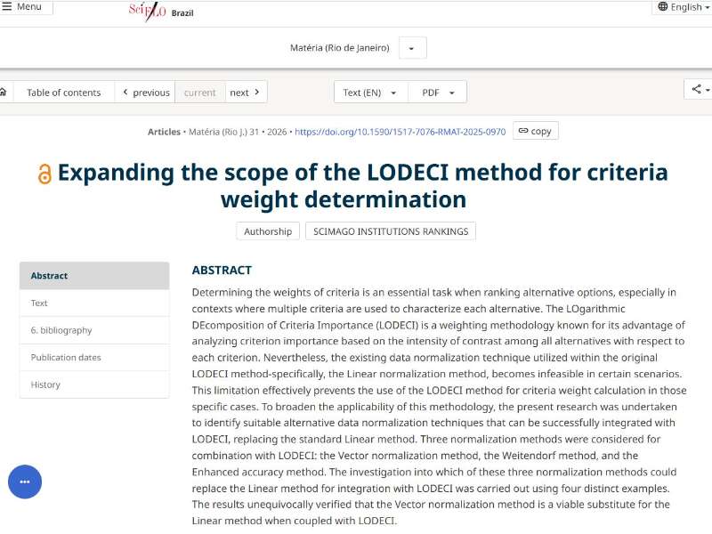 Expanding the scope of the LODECI method for criteria weight determination